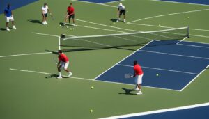 Taktische Spiele im Tennis Training