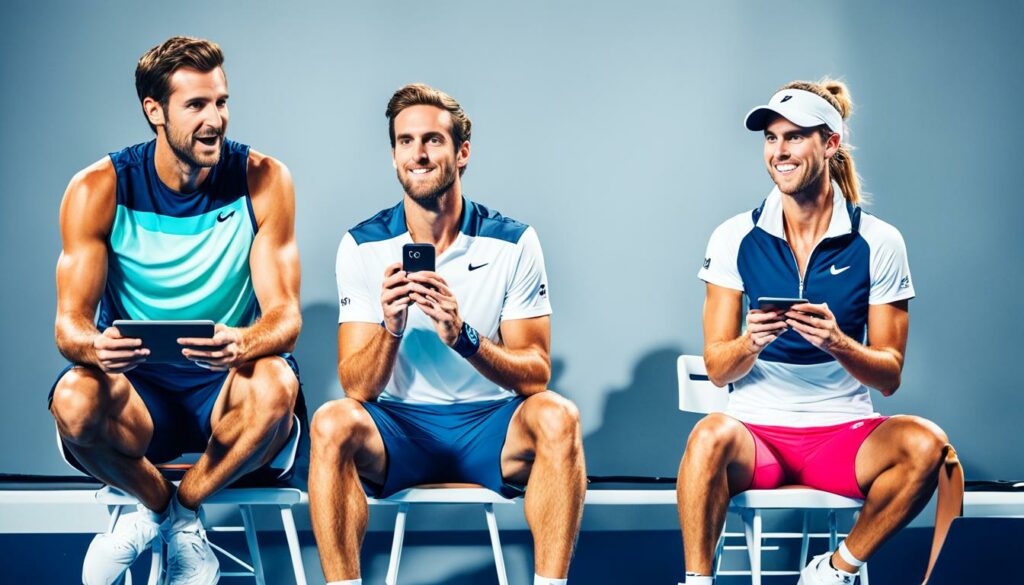Tennisstars auf Social Media